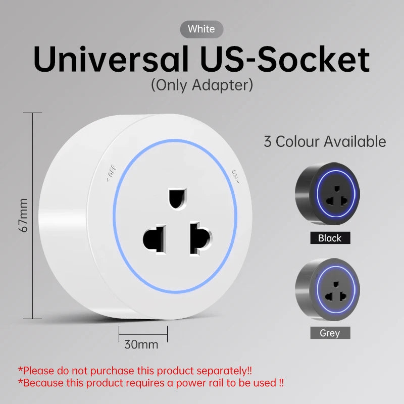 Universal 8000W Power Socket with USB-C | Multi-Plug Wall Outlet