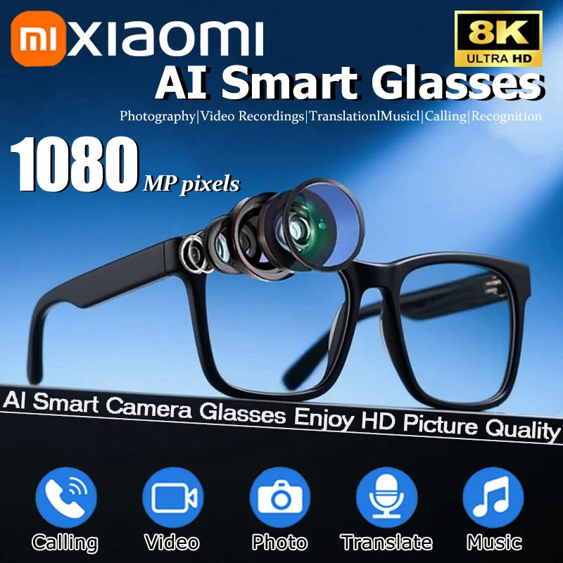 Xiaomi 8K AI Smart Glasses with Bluetooth & Camera