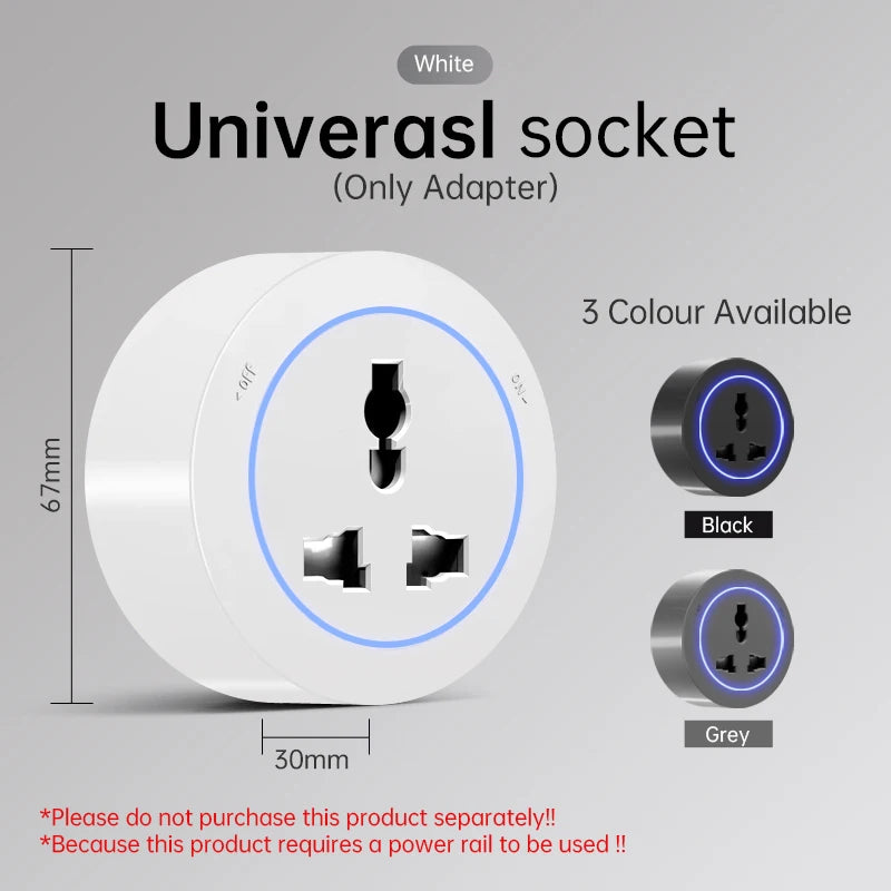 Universal 8000W Power Socket with USB-C | Multi-Plug Wall Outlet